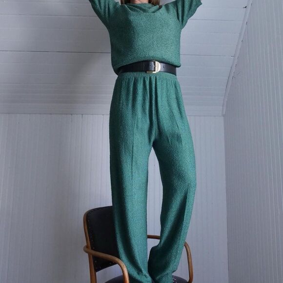 Amazing rare 80s Franco Guerri knit pant set - Picture 2 of 8